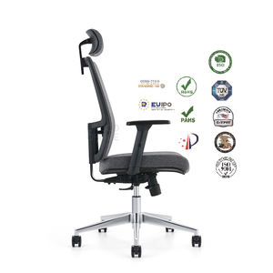 Mobilier de direction moderne robuste chaise de bureau ergonomique rembourrée en maille avec appui-tête pour le bureau à domicile - Product Image 4