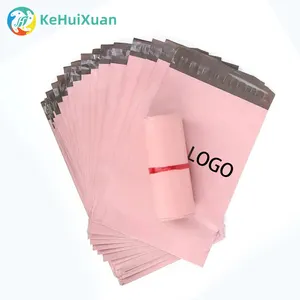 KHX Hot Sale Wholesale Fashion Custom Logo Pimk Poly Mailer Plastic Mailing Bag Shipping Bags for Clothing