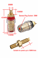 Connecteur Fiche Banane Bevenbi M5 Haut de Gamme pour Câble Audio, Bornes de Liaison en Cuivre Transparent en Plastique pour Audiophiles et Projets DIY