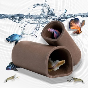 אביזרי אקווריומים אבזרים מערת בטטה דגים אביזרים סלע מערת תפאורה עבור שרימפס cichמכסה מסתור רבייה קטנה להסתיר את הקערה - Product Image 1