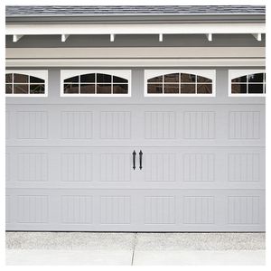 <span class=keywords><strong>Porte</strong></span> <span class=keywords><strong>de</strong></span> <span class=keywords><strong>garage</strong></span> sectionnelle motorisée à double battant en acier inoxydable antivol noir avec isolation résidentielle - Product Image 3
