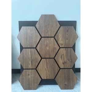 Shengtai, precio de productor, Nogal Negro hexagonales de paneles acústicos, tablero de revestimiento decorativo Akupanel de MDF, <span class=keywords><strong>aislador</strong></span> de sonido - Product Image 1