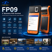 Terminal POS Inteligente Portátil HF-FP09, Terminal POS con Huella Dactilar, Solución para el Personal Rural