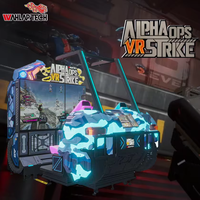 Bornes d'arcade de jeu de tir VR Alpha Ops VR Strike Metal avec écran LCD 4K de 75 pouces et pistolets lumineux
