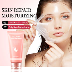 Maschera idratante pel off con involucro di collagene OEM trasparente durante la notte maschera per avvolgere la notte di acido ialuronico collagene - Product Image 2