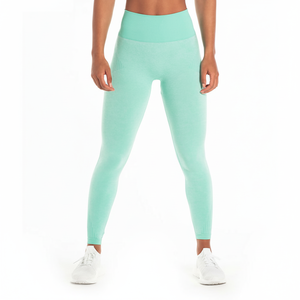 New <b>Women's</b> Solid Mid-Rise Yoga <b>Leggings</b> & Fitness Pants with Four-Way Stretch Spandex/Polyester for Gym & Workout - Product Image 1