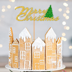 <span class=keywords><strong>Buon</strong></span> <span class=keywords><strong>natale</strong></span> <span class=keywords><strong>Feliz</strong></span> <span class=keywords><strong>Navidad</strong></span> Cake Topper decorazione Plug-In accessori per dolci da forno per feste - Product Image 4