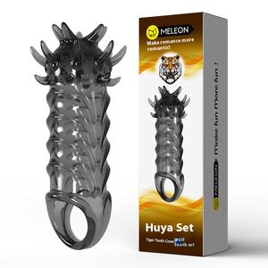 Bestseller Hochwertige TPE Silikon hülle Weich gummi Ber mit extra gepunktetem Design für wieder verwendbare Penis kondome - Product Image 4