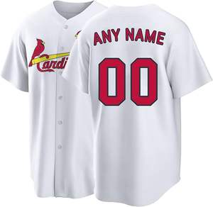 Tontons Usine Personnalisé En Gros Blanc Baseball Jersey Transfert De Chaleur Imprimé Maille Respirant Mode Baseball Chemise Cousue - Product Image 4