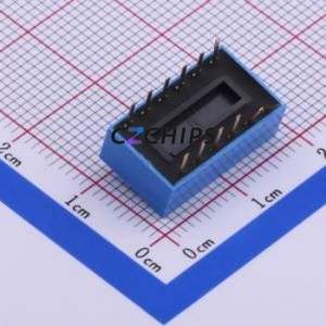 DS-06BP DIP Switch Through hole Component (THT) Switch Flat Toggle, Raised Type Single Pole Single Throw 6 2.54mm - Product Image 2