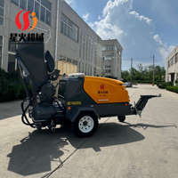 Pompe à mortier et à ciment diesel M740DBS (5 m³/h) - Convient pour le plâtrage mural dans les projets de construction