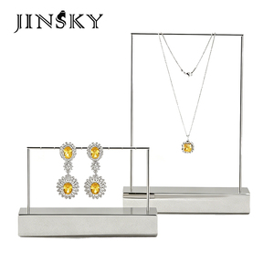 Mirror Metal Jewelry Display Stand Custom Logo Counter Necklace Pendant Earring Display <b>Rack</b> For Jewelry Boutique Shop - Product Image 1