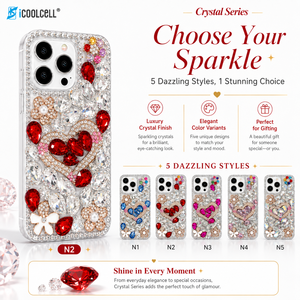 เคสโทรศัพท์กันกระแทก KINGSOUL แบรนด์หรู รุ่น 3D รูปหัวใจ สีสันสดใส วัสดุ TPU+PC พร้อมห่วงแม่เหล็ก ติดตั้งง่าย ประดับเพชรระยิบระยับ - Product Image 3