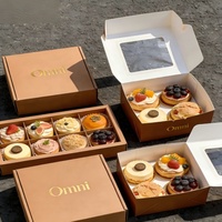 Boîte à pâtisserie en papier blanc, boîte en carton carrée, emballage jetable, boîte à gâteaux, boîte à macarons, emballage pour pain, boîte d'emballage avec fenêtre