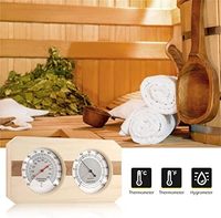 Aksesoris Sauna, aksesoris Sauna kayu meja ganda termometer higrometer indikator suhu untuk ruang uap kering 2025