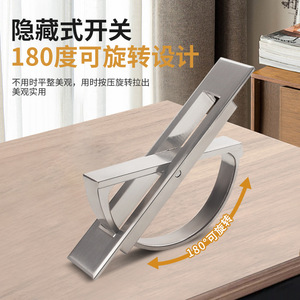 Tatami Concealed Cabinet Door Handle Zinc Alloy Rectangle Minimalist Easy Installation - Product Image 3