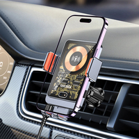 Chargeur sans fil à induction infrarouge KAKU, vente en gros directe d'usine, stable, anti-chute, charge rapide pour grille d'aération de voiture