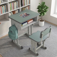Ensemble bureau et chaise pour étudiant sur mesure, table en plastique et métal pour la maison ou l'école, table d'étude, bureaux et chaises de bureau