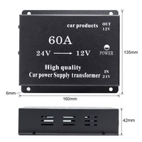 Réducteur de tension haute puissance monté sur véhicule 24V vers 12V avec convertisseur de mémoire Navigation audio Courant régulé 60A
