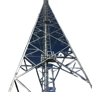 20m 25m 30m 35m 40m 45m 50m 55m 60m Self Supporting Galvanized Angle Steel Lattice Tower For Telecommunication