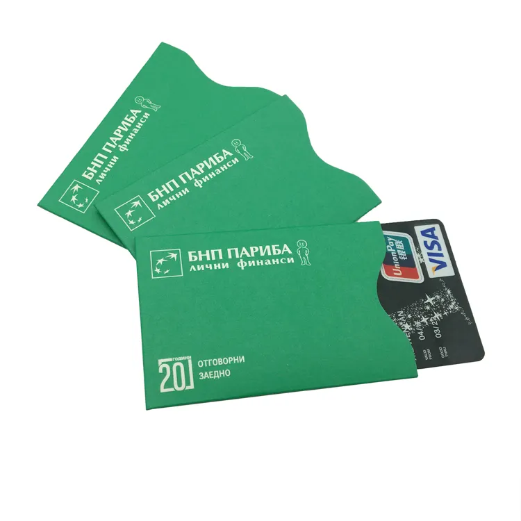 Bedrukking Contactloze Kaart Rfid Shield Visa Card Rfid Blocking Card Mouwen