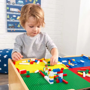 <b>Building</b> <b>Block</b> Table Solid Wood Children's Double-layer Childhood Intelligence Colorful Wood Table - Product Image 4