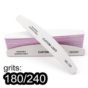 Limas Perfesional <span class=keywords><strong>Para</strong></span> <span class=keywords><strong>Uñas</strong></span> Lavable Grano A Elegir Con Logotipo Personalizado,<span class=keywords><strong>De</strong></span> media luna, Manicure 80/100/180/240 - Product Image 4