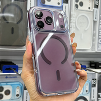 Casing Ponsel Transparan Akrilik Anti-Selip Premium Tahan Guncangan Magnetik untuk iPhone 18 17, untuk iPhone 18 Pro dan Pro Max