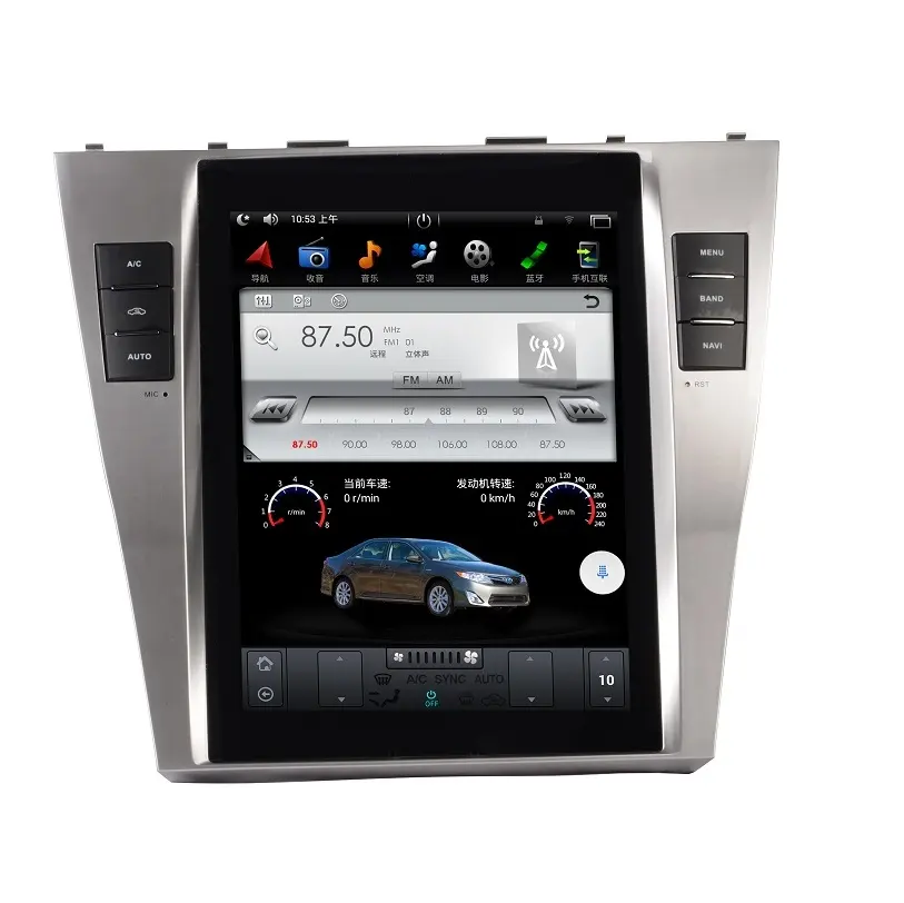 10,4 "вертикальный мультимедийный Android четырехъядерный Tesla Style, PX3, автомобильный GPS-навигатор для Toyota CAMRY 2007-2011