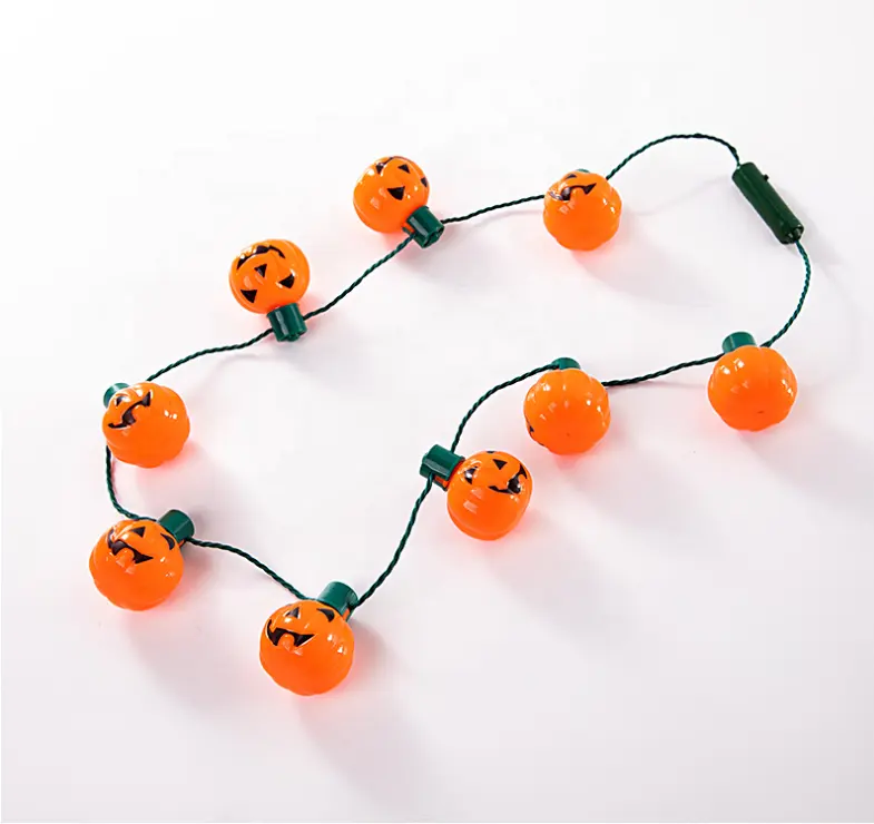 LED Light Up Pumpkin Necklace Party Favors