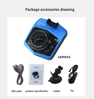 1080P avant intérieur cabine voiture DVR tableau de bord caméra avec 2.4 pouces LED lumière de remplissage Vision nocturne Dash Cam pour universel