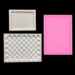 Rồng Quy Mô Kim Cương Rô Mô Hình Silicone Khuôn Fondant Sô Cô La Kết Cấu Bánh Viền Cho Bánh Công Cụ - Product Image 1