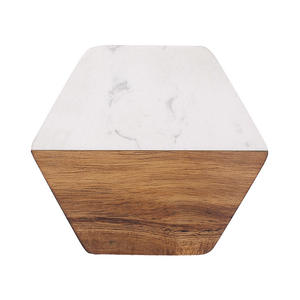 Sous-verres fonctionnels en bois d'acacia naturel de 10 mm d'épaisseur, style classique élégant, avec gravure laser, en stock aux États-Unis - Product Image 2