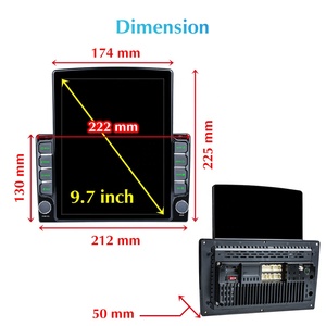9.7英寸2 Din Android汽车收音机特斯拉样式垂直2.5D IPS屏幕车载面板车载多媒体播放器GPS镜子链接 - Product Image 5