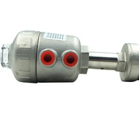 DKV Acier inoxydable DN 15 Valve d'angle filetée pneumatique 2 "NC Valve à siège d'angle pneumatique 2 voies 2 positions