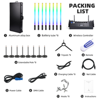 Tube lumineux LED RGB sans fil étanche IP65, batterie, pixel, lumière de scène, équipement de contrôle à distance DMX Artnet pour DJ, club, fête, bar