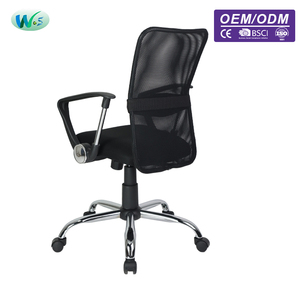 Sedia da Ufficio WS1173 con Schienale in Rete, Sedia Ergonomica Nera in Plastica e Tessuto a Rete per Personale e Uso Esterno - Product Image 3
