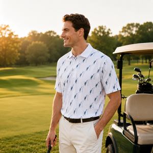 <span class=keywords><strong>Polo</strong></span> da Golf per Uomo con Stampa Integrale, Traspirante, Elasticizzata, Manica Corta, Prestazioni Premium, Stile di Vita Attivo, <span class=keywords><strong>Polo</strong></span> da <span class=keywords><strong>Club</strong></span> - Product Image 1