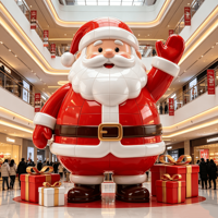Patung Seni Maskot Natal Bertema Cinta Ramah Lingkungan dari Fiberglass untuk Luar dan Dalam Ruangan, Warna dan Ukuran Dapat Disesuaikan