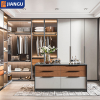 Nouvelle conception d'organisateur de dressing sur mesure, armoire en bois, placard de chambre à coucher, armoire moderne pour vêtements, garde-robe