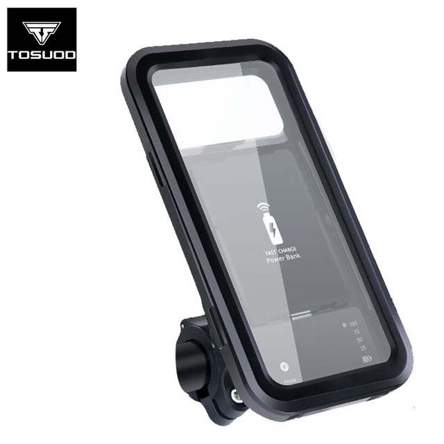 TOSUOD Motorcycle Phone Mount Bicycle Navigation Car Holder Shockproof Waterproof Motorcycle Electric Bike Charging Phone Holder