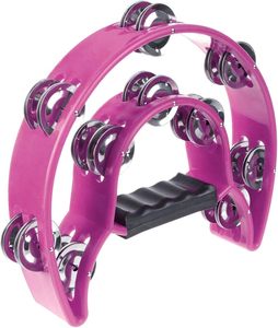 Wholesale Factory 8" Double Row Tambourine Full Set, Multi-Color Metal Jingles Hand Percussion Kit <b>for</b> Music Learning - Product Image 2