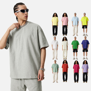T-Shirt Oversize Homme Fournisseur T-Shirts 100% Coton Impression Personnalisée T-Shirt Ample Uni Homme Haute Qualité - Product Image 3