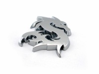 Emblème en plastique 3D Dragon Chrome Design, décoration de coffre, logo, autocollant de voiture, décalcomanie