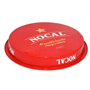 Plateau de service rond en plastique rouge, assiette utilitaire profonde, plateau de présentation personnalisé avec logo pour cuisine et restaurant - Product Image 2