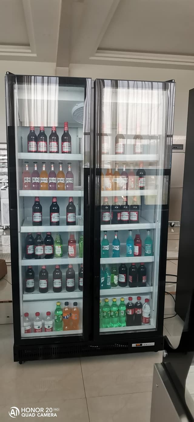 ファン冷却ガラスドアディスプレイ冷凍庫ベストコーラ飲料冷凍庫