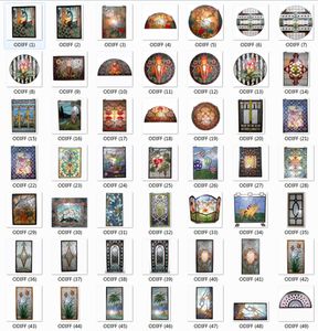 إبداعية عتيقة معلقة لوحة نافذة باب المعرض مكتب ملونة تيفاني فن الزجاج الملون لرسومات الحائط المعلقة - Product Image 4