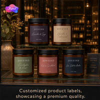 Étiquettes de bougies personnalisées de luxe, autocollants en vinyle découpés résistants à l'eau et à l'huile, impression CMYK, logo, emballage de pots, 100 pièces, échantillon