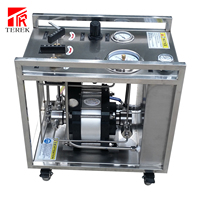 TEREK LU-LDD-255 Potenciador Neumático de Líquido de Alta Presión para Equipo de Banco de Pruebas con Manguera de Bombeo, Estructura de Acero Inoxidable