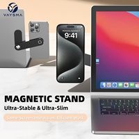 Support de téléphone magnétique pliable, support d'extension latéral pour ordinateur portable, pour téléphone, tablette, accessoires informatiques